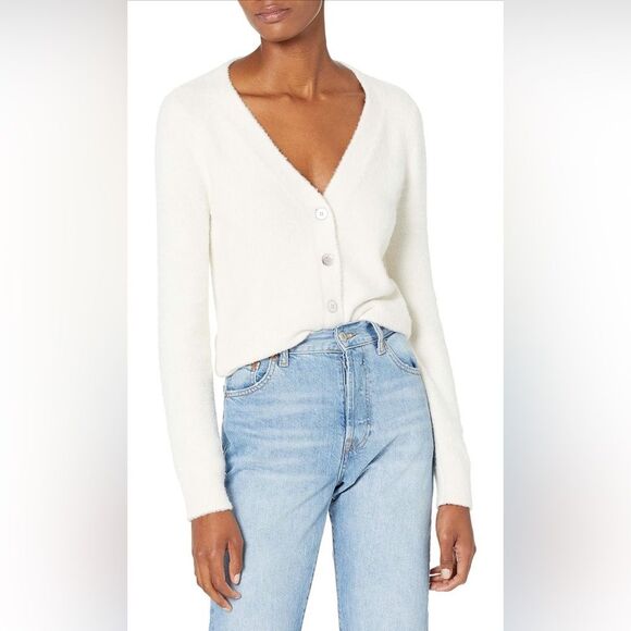 The Drop Women's Francine V-Neck Button Front Cozy Cardigan (269) - Picture 1 of 7